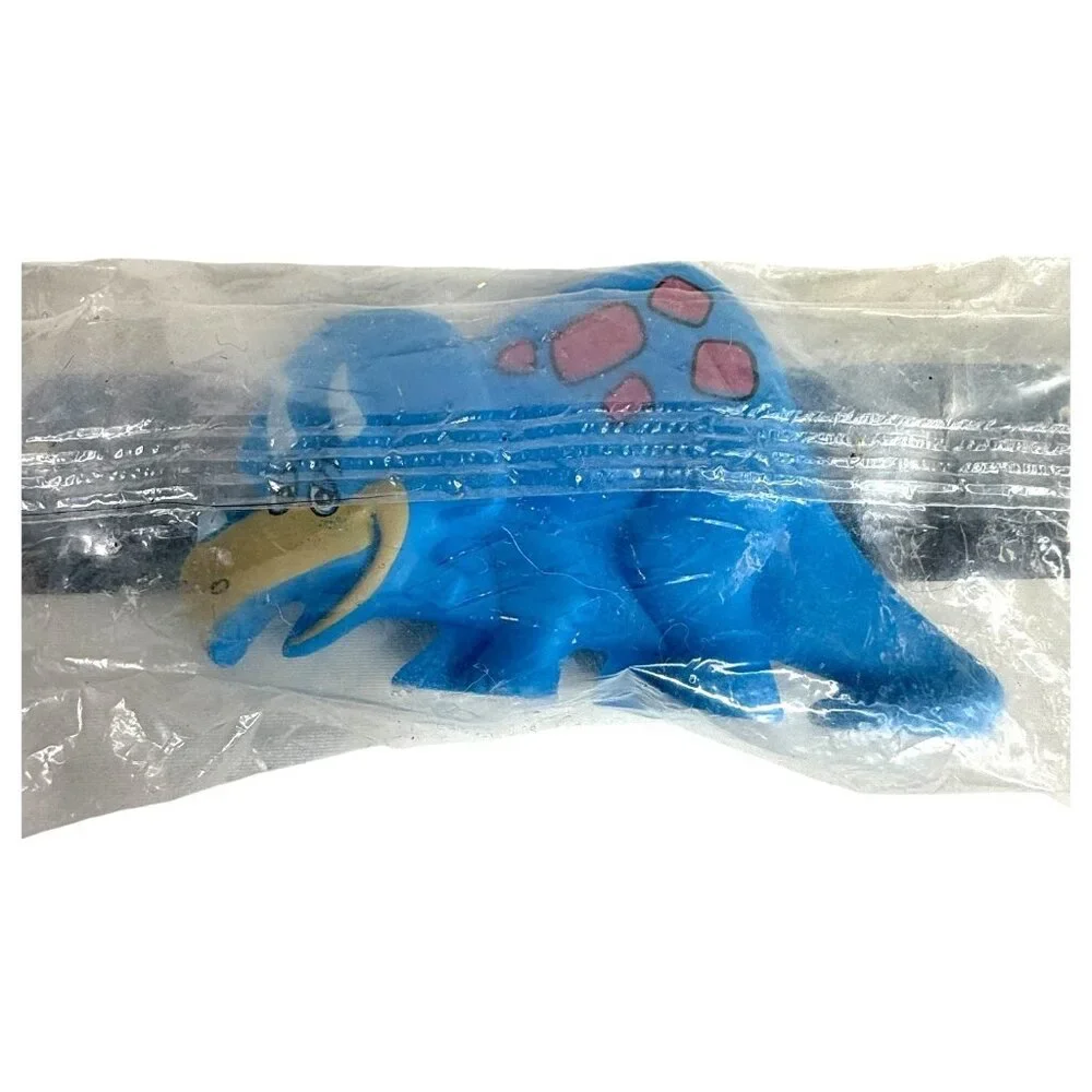 2 VTG 1990 Post Cereal Flintstones Blue Triceratops Dinosaur & Pterodactyl Toy